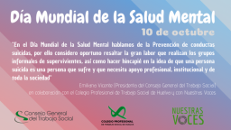 El Consejo General se une a la celebración del Día Mundial de la Salud Mental
