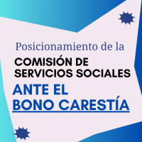 Posicionamiento de la Comisión de Servicios Sociales ante el Bono Carestía.