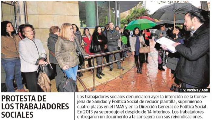 Hace un año: Protesta de los trabajadores sociales