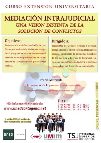 Curso UNED: Mediación intrajudicial: Una visión distinta de la solución de conflictos