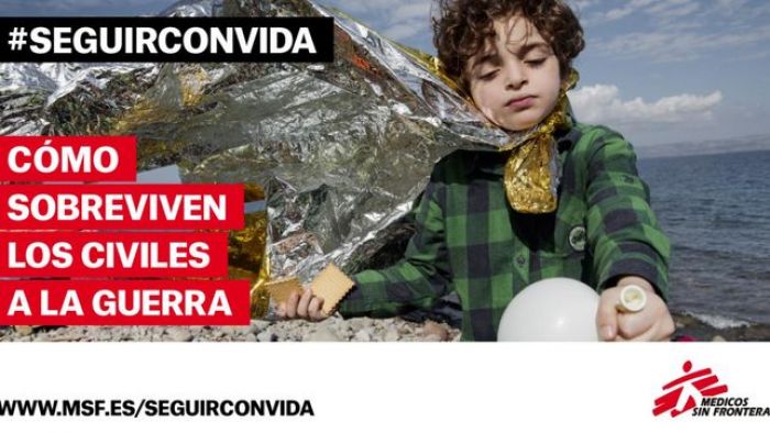 Médicos Sin Fronteras conciencia sobre el sufrimiento de los civiles en la guerra