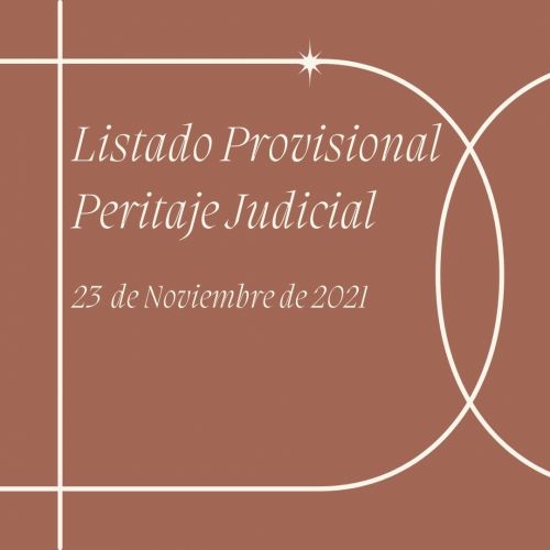 Listado PROVISIONAL de Peritaje Judicial de Trabajo Social 2022