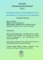 Participaremos de la Jornada "Orientación Profesional" del Máster en protección jurídico social de personas y colectivos vulnerables de la UCA