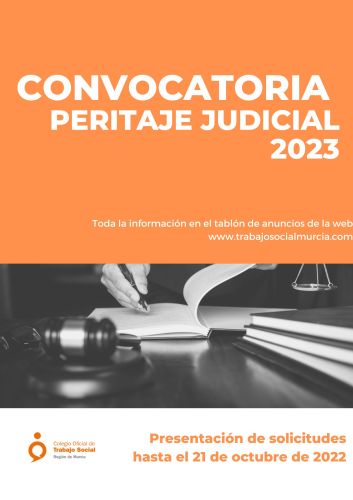 Convocatoria para el listado de peritaje judicial de trabajo social 2023