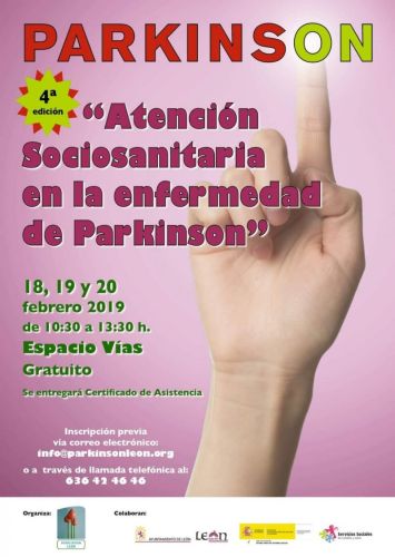 PARKINSON LEON ORGANIZA CURSO "ATENCION SOCIOSANITARIA EN LA ENFERMEDAD DE PARKINSON" (18, 19 y 20 FEBRERO)