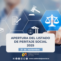 Apertura del Listado de Peritaje Social de 2025 y Webinar gratuita previa.