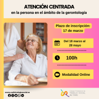 Curso Online "Atención Centrada en la Persona en el Ámbito de la Gerontología". 100h