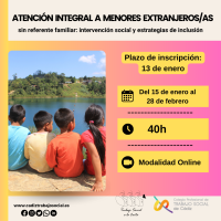 Curso Online “Atención Integral a Menores Extranjeros/as Sin Referente Familiar: intervención social y estrategias de inclusión”