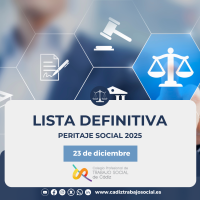 Publicamos la Lista definitiva de Peritaje Social 2025.