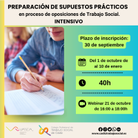 Curso online "Preparación de supuestos prácticos en procesos de oposición en Trabajo Social" 40h. (INTENSIVO)