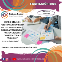 CURSO "GESTIONAR CON ÉXITO PROYECTOS SOCIALES: DISEÑO, EVALUACIÓN Y PRESENTACIÓN A CONVOCATORIAS PRIVADAS"