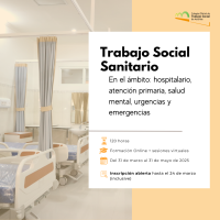 Trabajo Social Sanitario en el ámbito: hospitalario, atención primaria, salud mental, urgencias y emergencias