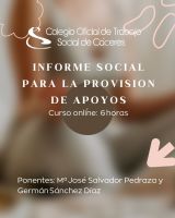 CURSO ONLINE:  "INFORME SOCIAL PARA LA PROVISIÓN DE APOYOS"