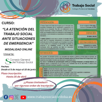 CURSO “LA ATENCIÓN DEL TRABAJO SOCIAL ANTE SITUACIONES DE EMERGENCIA”