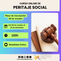 Curso online de Peritaje Social (100h)