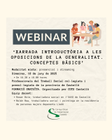 WEBINAR XARRADA INTRODUCTÒRIA A LES OPOSICIONS DE LA GENERALITAT. CONCEPTES BÀSICS