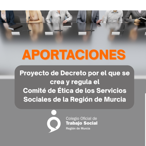 El Colegio presenta aportaciones al Comité de Ética de Servicios Sociales de la Región de Murcia