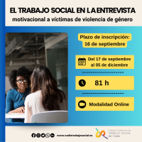 Curso online "El Trabajo Social en la Entrevista Motivacional a Víctimas de Violencia de Género" 81h