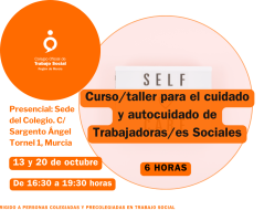 Curso/taller para el cuidado y autocuidado de Trabajadoras/es Sociales. Aplazado por falta de inscripciones.