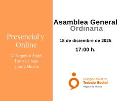 Asamblea General Ordinaria 18/12/2025: inscripción ONLINE