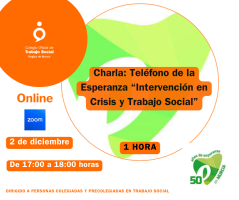 Charla: Teléfono de la Esperanza “Intervención en Crisis y Trabajo Social” 