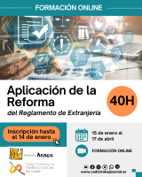 Curso Online "Aplicación de la Reforma del Reglamento de Extranjería (40h) ¡¡NUEVO!!