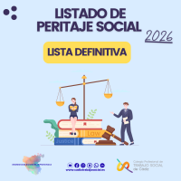 Publicamos la Lista definitiva de Peritaje Social 2026.