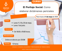 Curso. El PERITAJE SOCIAL: Como elaborar Dictámenes periciales
