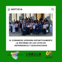 El Congreso aprueba definitivamente la reforma de las leyes de Dependencia y Discapacidad